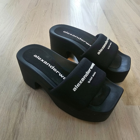 Alexander Wang Black Platform Sandals